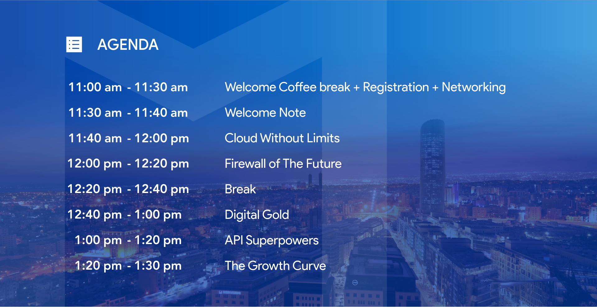 Amman Unplugged - Agenda
